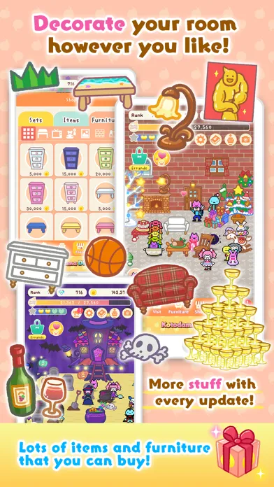 Capturas de tela do Kotodama Diary