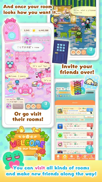 Capturas de tela do Kotodama Diary