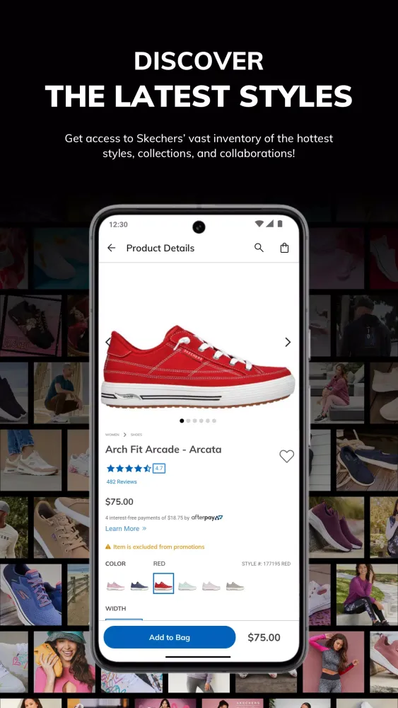 Zrzuty ekranu Skechers