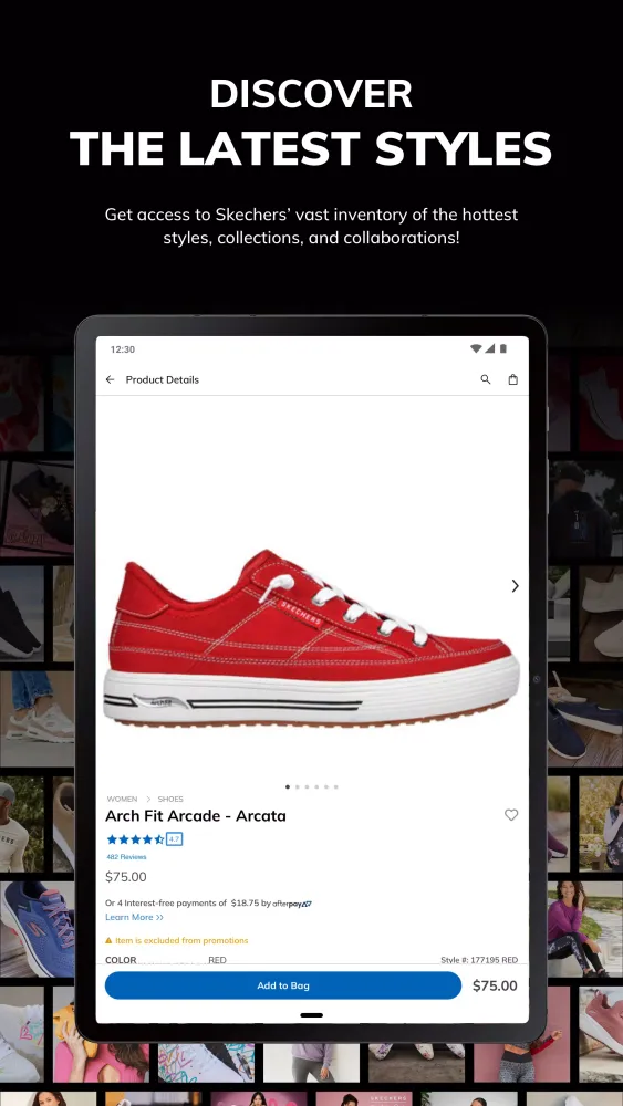 Zrzuty ekranu Skechers