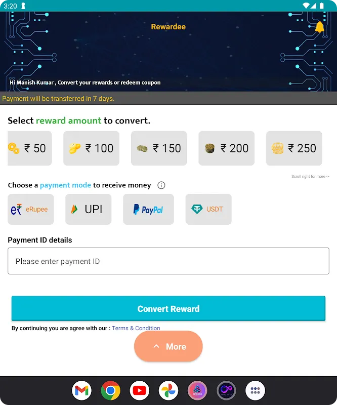 Rewardee Ekran Görüntüleri