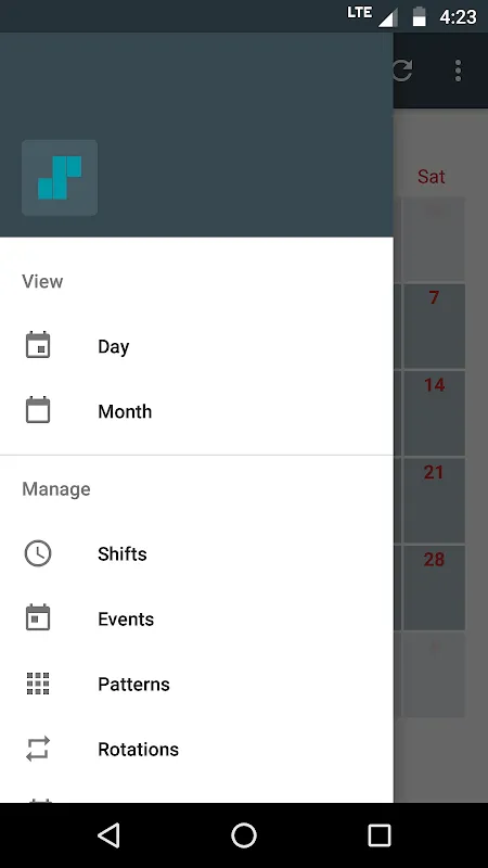 Shift Calendar Screenshots