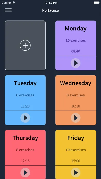 No Excuse - training timer স্ক্রিনশট