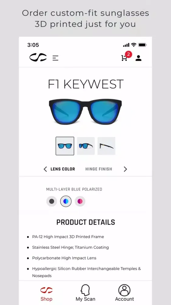 ภาพหน้าจอของ Skelmet Custom Fit Eyewear