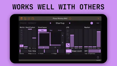 Tangkapan layar Phase Monkey — Poly Synth