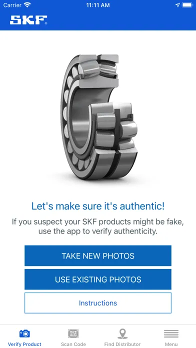 Tangkapan layar SKF Authenticate