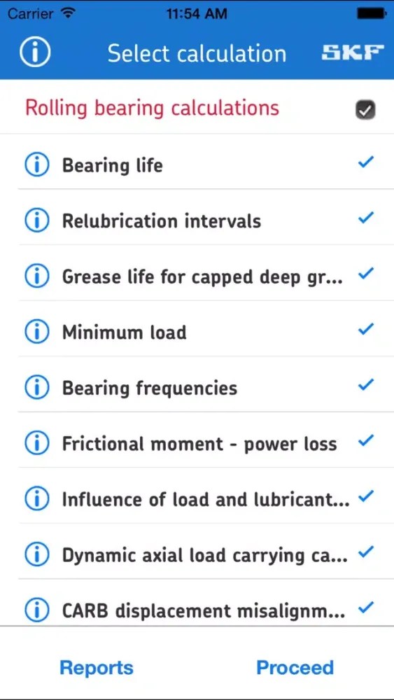 SKF Bearing Calculator スクリーンショット