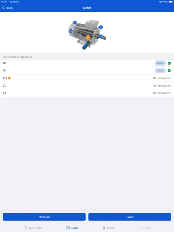 Capturas de tela do SKF QuickCollect iPad 