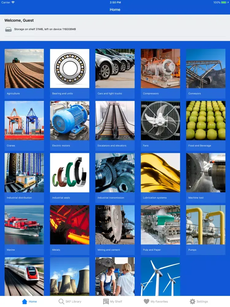 Tangkapan skrin SKF Shelf iPad 