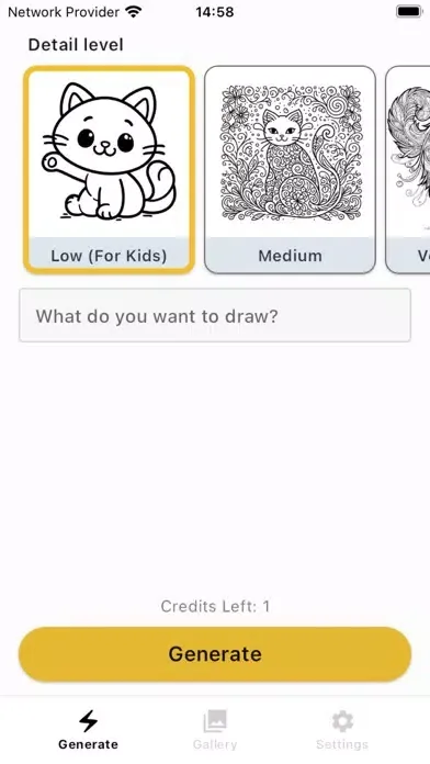 Coloring Book AI. Screenshots