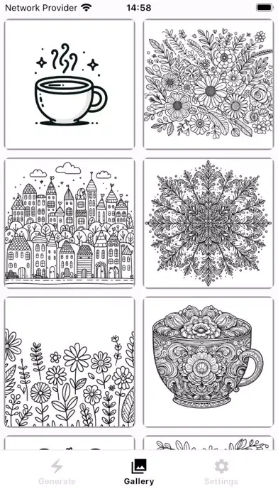 Coloring Book AI. Screenshots