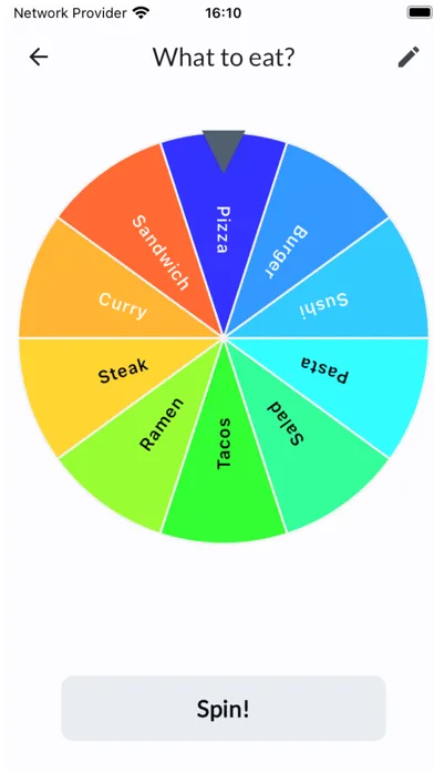 Zrzuty ekranu Spinning Wheel°