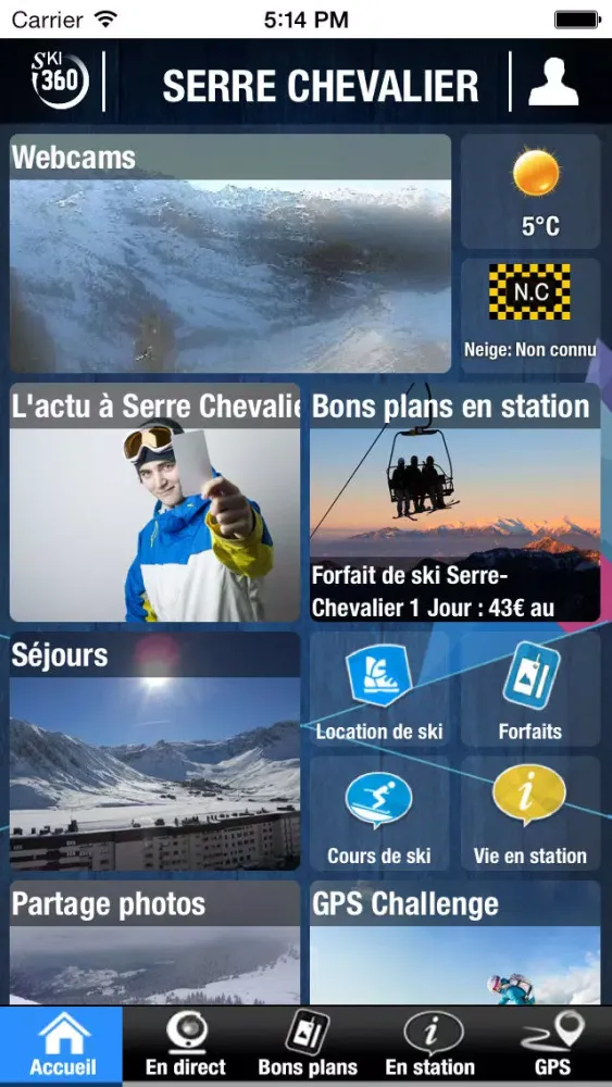 Скриншоты SERRE CHEVALIER par SKI 360 (bons plans, infos ski, séjours, GPS challenge,…)