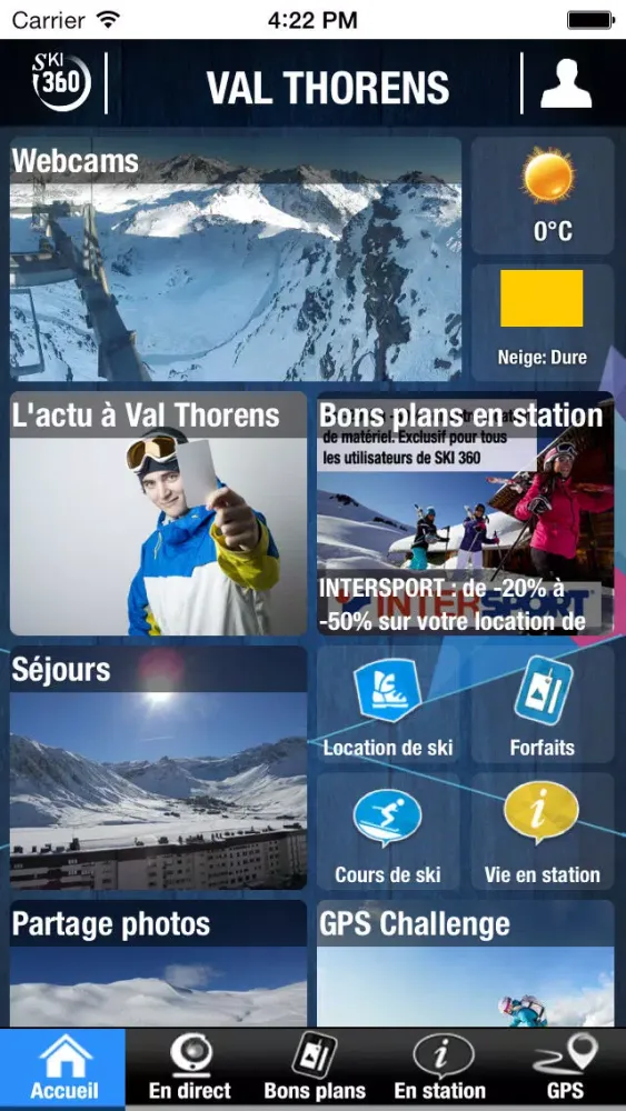 VAL THORENS par SKI 360 (bons plans, météo, enneigement, webcams, GPS,…) স্ক্রিনশট