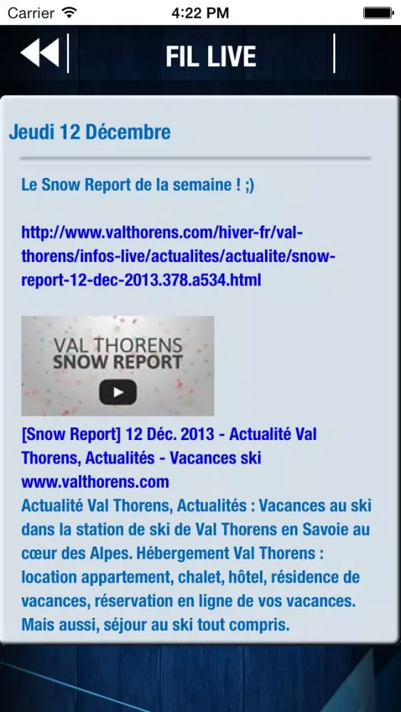 VAL THORENS par SKI 360 (bons plans, météo, enneigement, webcams, GPS,…) স্ক্রিনশট