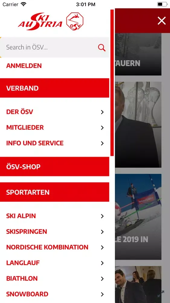 Zrzuty ekranu OSV Ski Austria