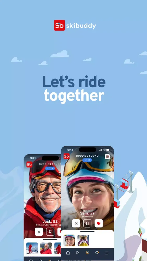 Capturas de tela do SkiBuddy
