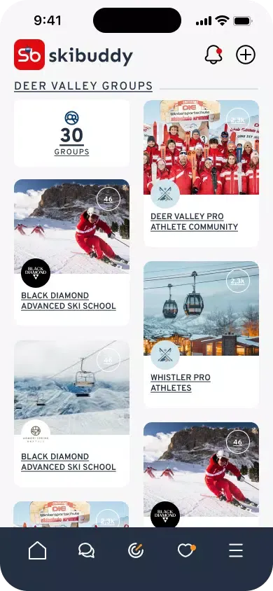 Capturas de tela do SkiBuddy