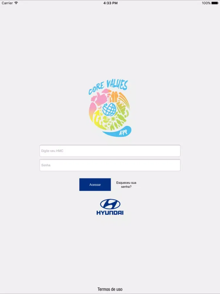 Core Values App Hyundai iPad  स्क्रीनशॉट
