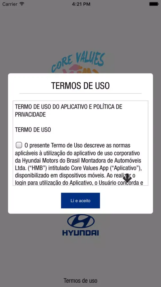 Core Values App Hyundai स्क्रीनशॉट