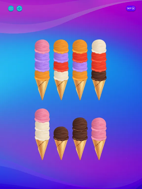 Ảnh chụp màn hình của Ice Cream Sorting iPad 