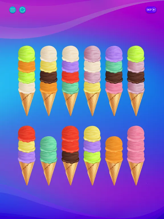 Ảnh chụp màn hình của Ice Cream Sorting iPad 