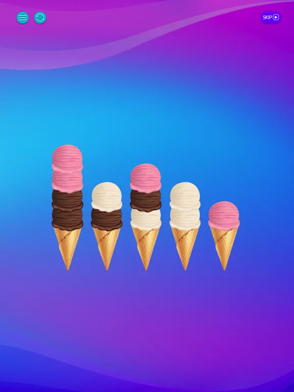 Ảnh chụp màn hình của Ice Cream Sorting iPad 