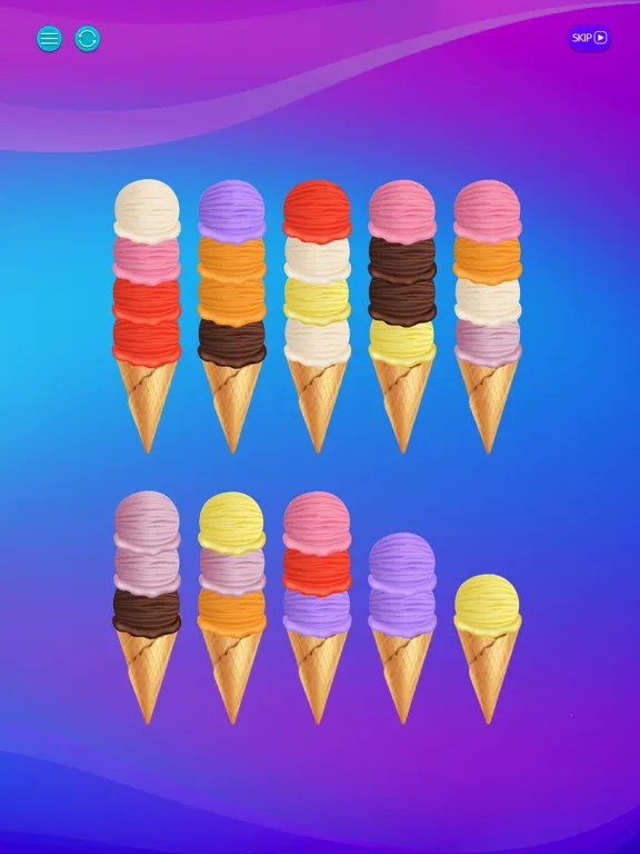 Ảnh chụp màn hình của Ice Cream Sorting iPad 