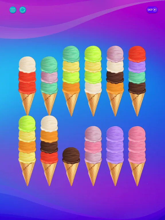 Ảnh chụp màn hình của Ice Cream Sorting iPad 