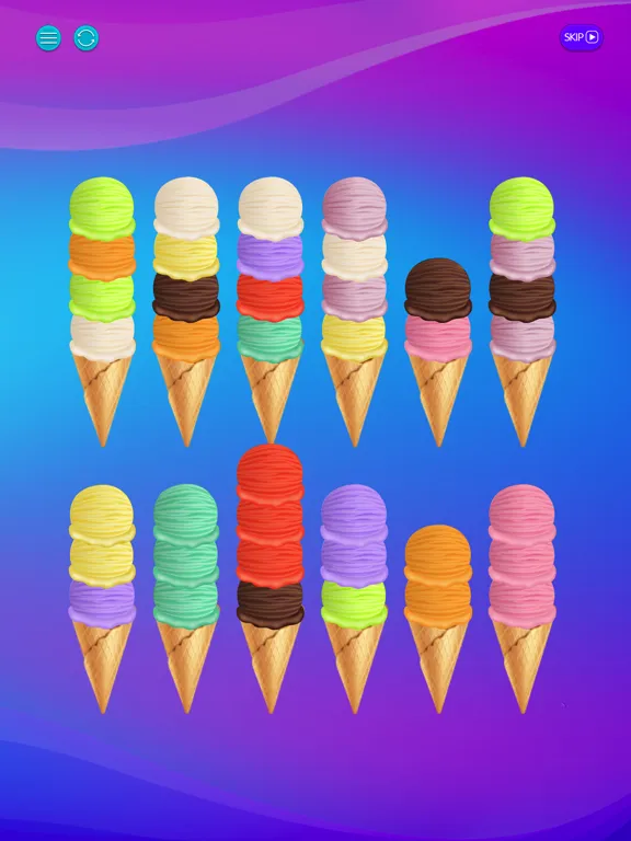 Ảnh chụp màn hình của Ice Cream Sorting iPad 