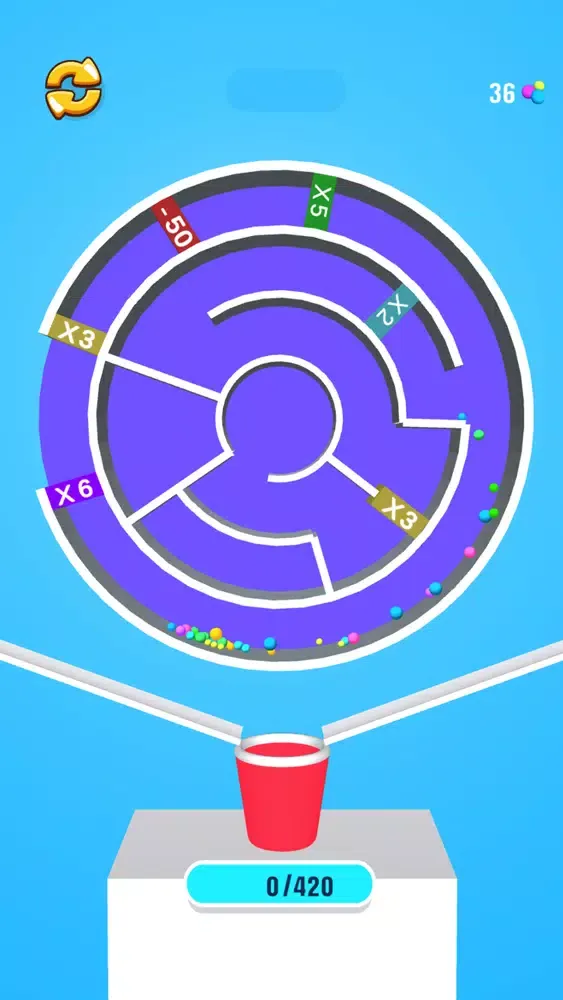 Ảnh chụp màn hình của Maze Ball Math