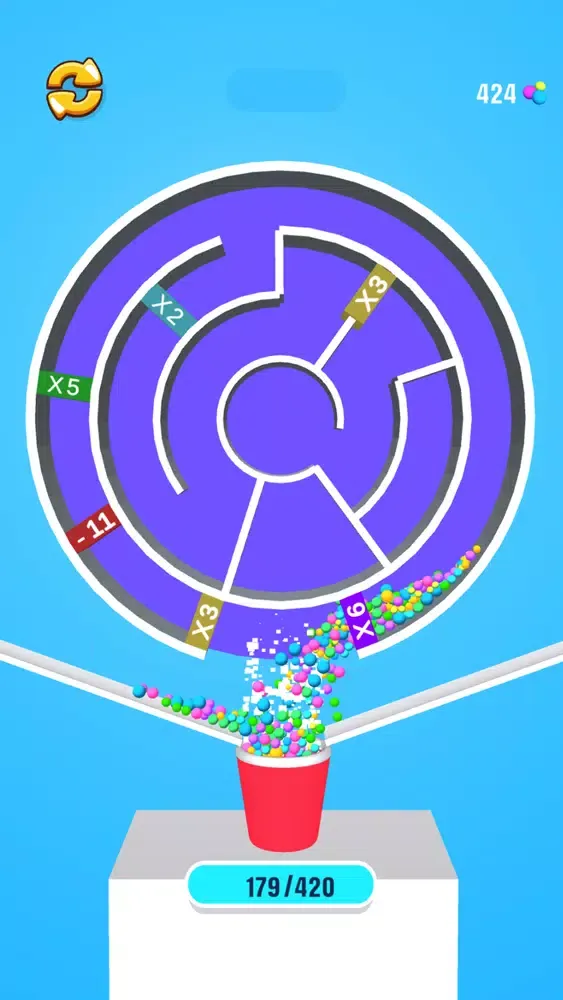 Ảnh chụp màn hình của Maze Ball Math