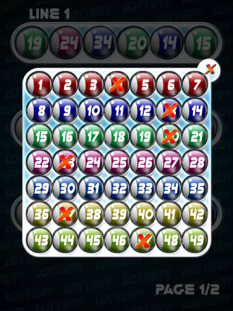 Zrzuty ekranu Lottery Numbers iPad 