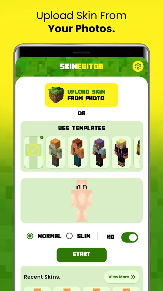 Zrzuty ekranu Skin Editor