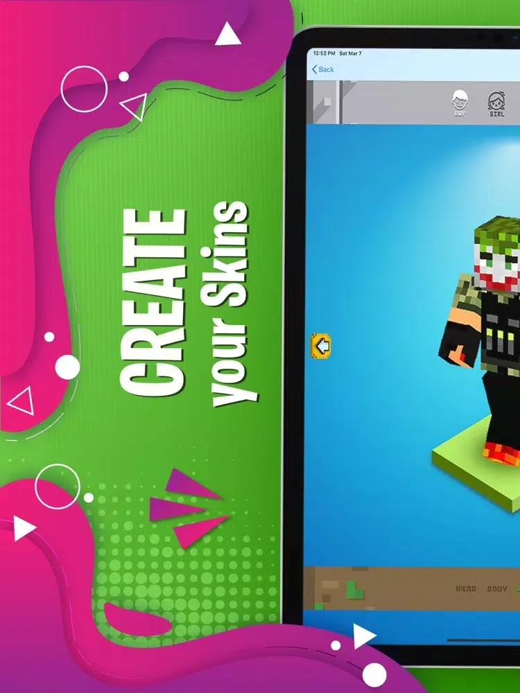 Capturas de pantalla de Create Skins Craft Earth 3D iPad 