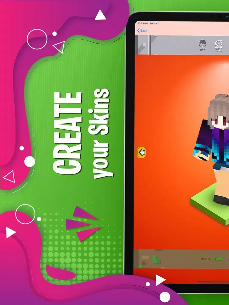 Capturas de pantalla de Create Skins Craft Earth 3D iPad 