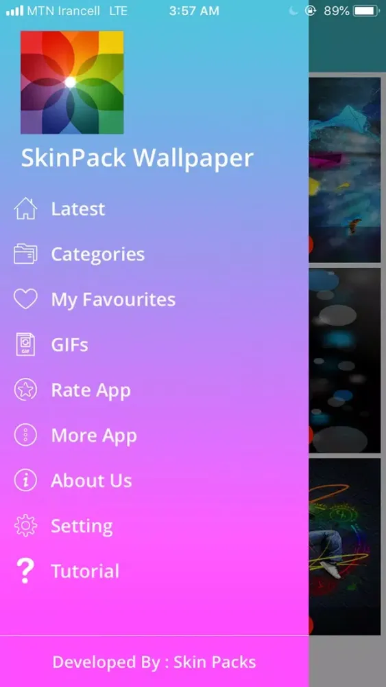 ภาพหน้าจอของ SkinPack HD Wallpaper