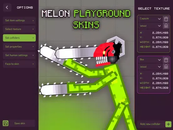 Tangkapan skrin Skins Mod for Melon Playground iPad 