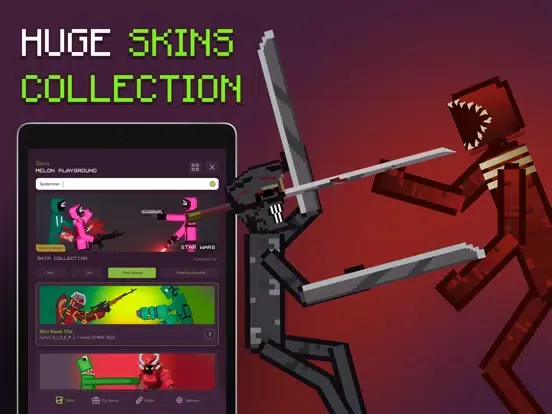 Tangkapan skrin Skins Mod for Melon Playground iPad 