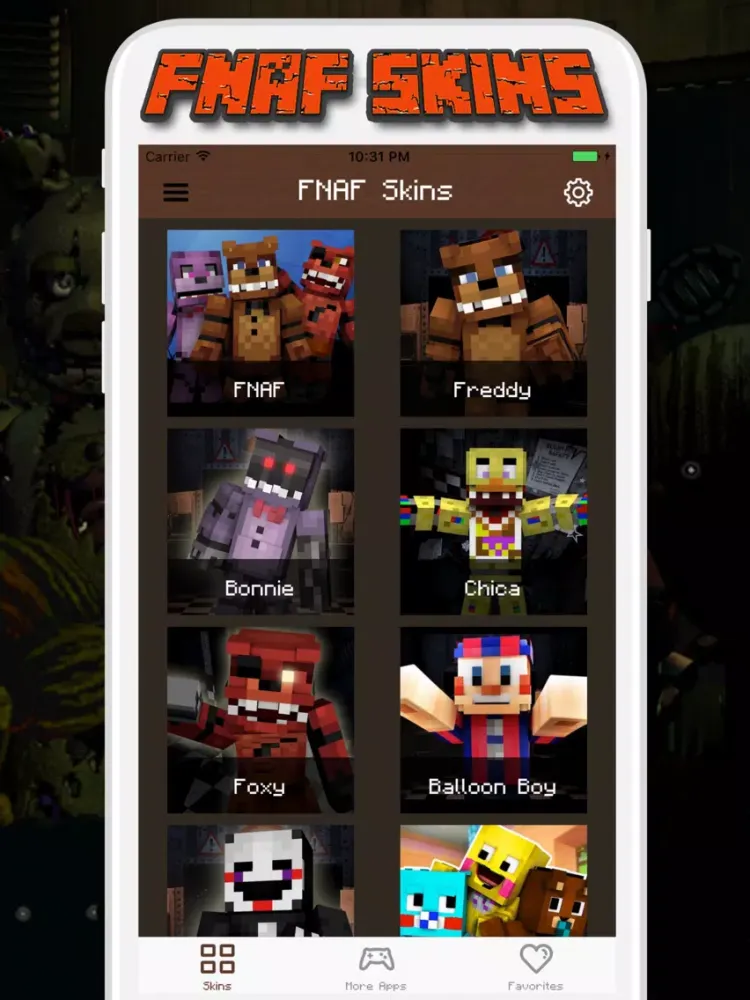 Capturas de tela do FNAF Skins for Minecraft PE - Pocket Edition iPad 