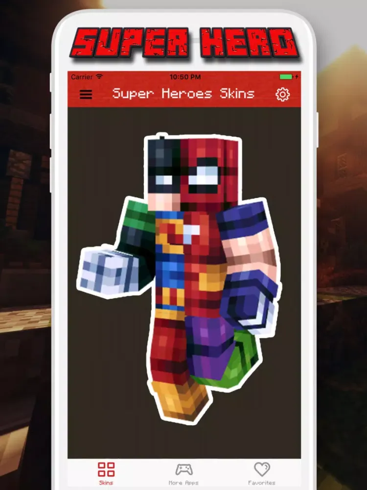 Super Hero Skins for Minecraft PE - Pocket Edition iPad 应用截图
