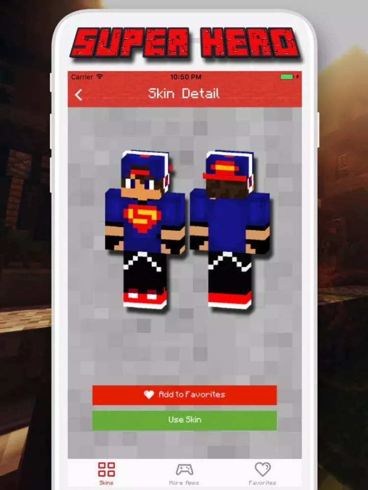 Super Hero Skins for Minecraft PE - Pocket Edition iPad 应用截图