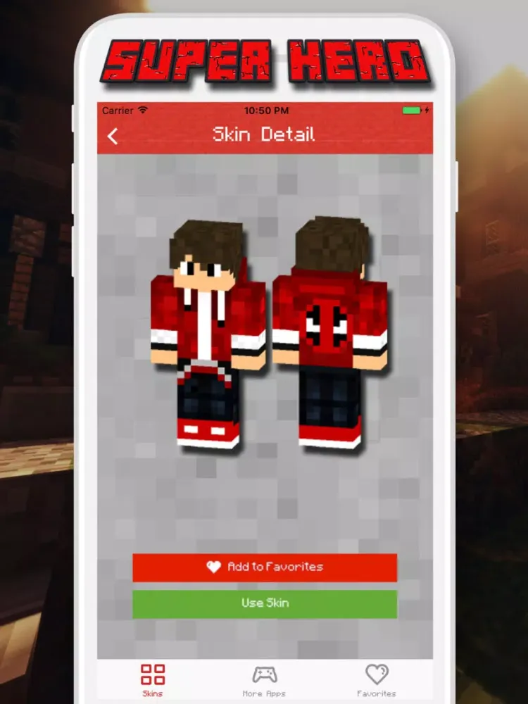Super Hero Skins for Minecraft PE - Pocket Edition iPad 应用截图