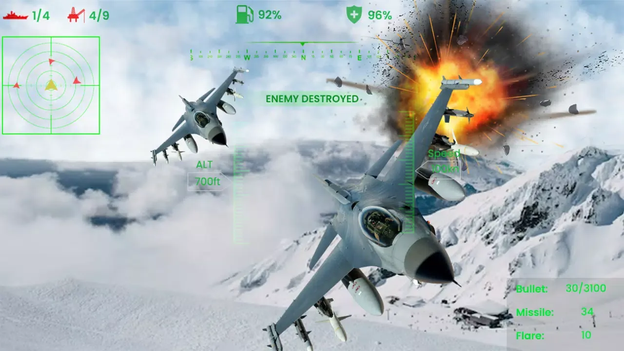 FlyVRX Fighter Jet TV Screenshots
