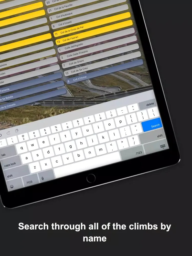 Скриншоты CyclingClimbs iPad 