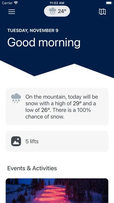 Capturas de tela do Mission Ridge App