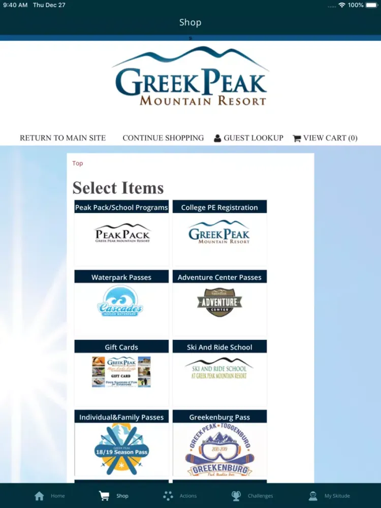 Tangkapan layar Greek Peak App iPad 