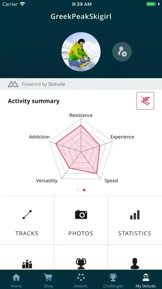 Tangkapan layar Greek Peak App