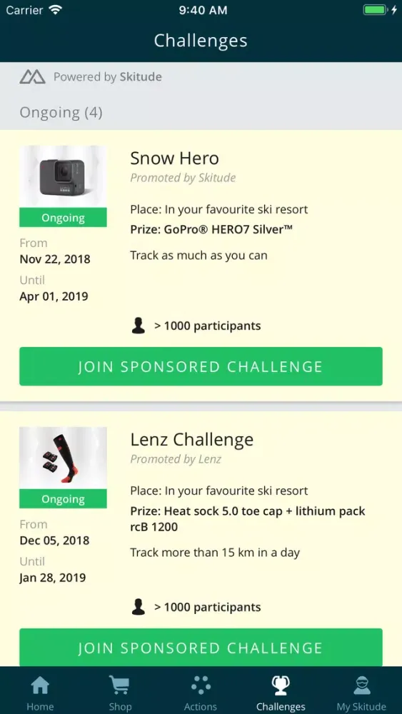 Tangkapan layar Greek Peak App