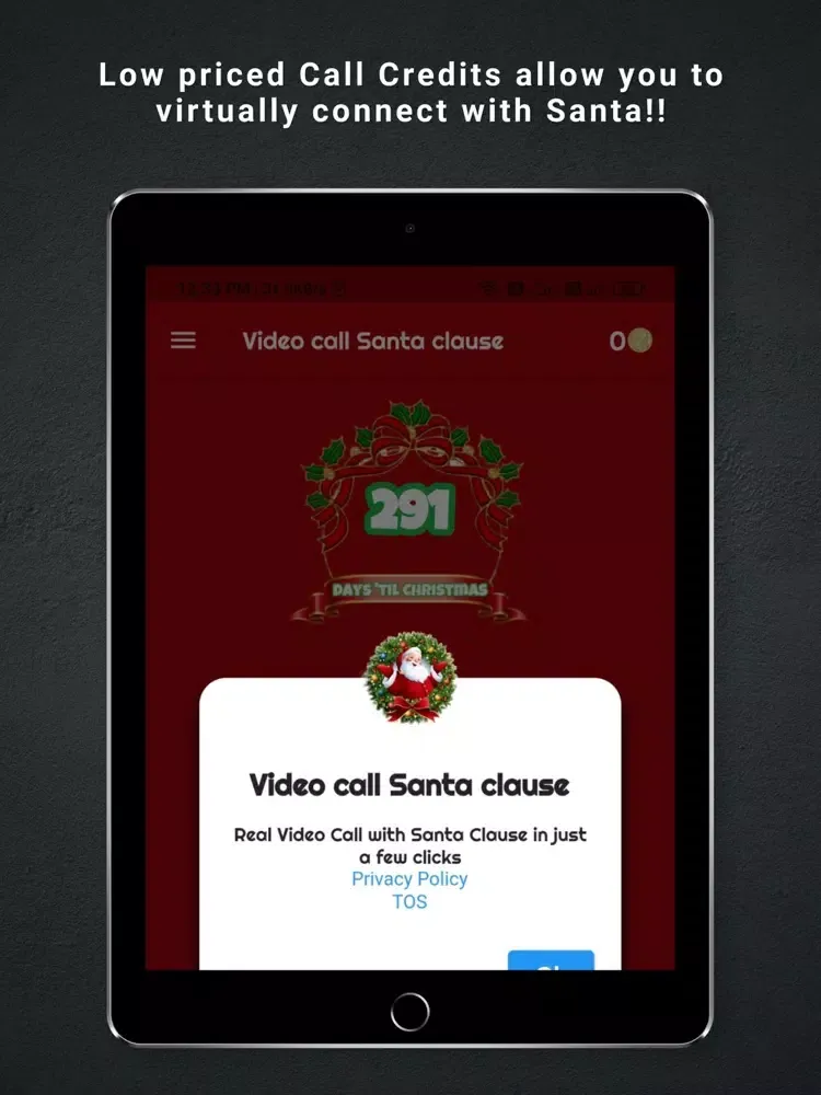 Tangkapan skrin Real Video Call Santa Claus iPad 